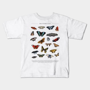 Vintage Butterfly Chart Kids T-Shirt